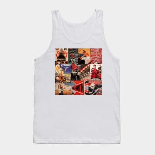 Soviet Socialist Propaganda Poster Collage Tank Top